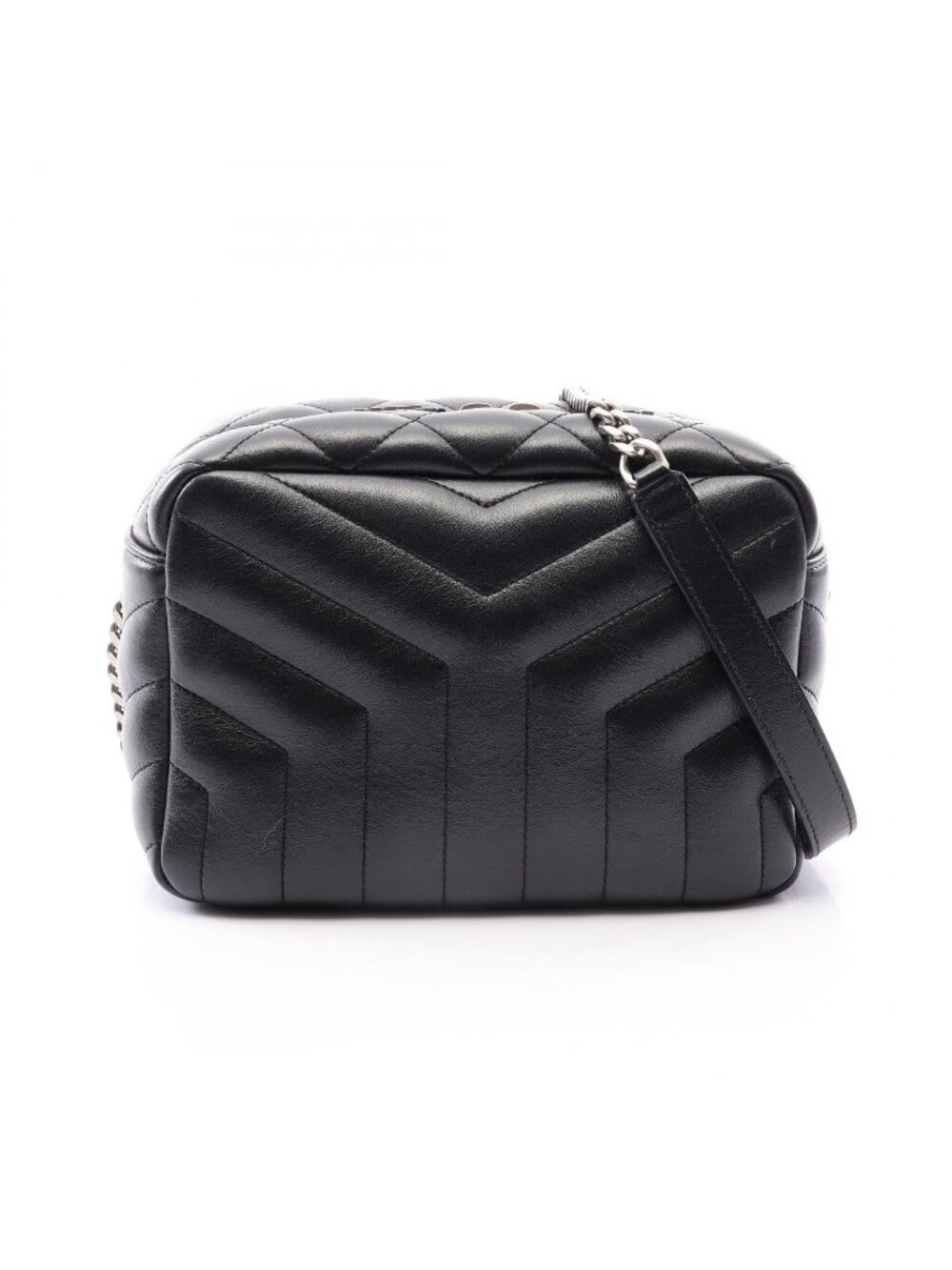 Saint Laurent Paris Shoulder Bag Loulou Black Leather Chain